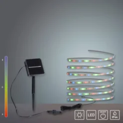 LED Solar Stripe 8 Farbmodis Außenbereich IP44 Erdspieß