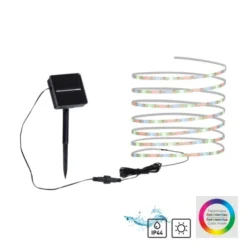 LED Solar Stripe 8 Farbmodis Außenbereich IP44 Erdspieß