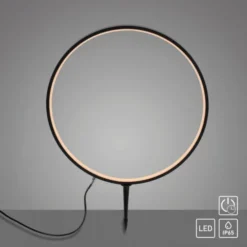 LED Spießleuchte D=50cm schwarz IP65 Schutz Timerfunktion Gartenlampe