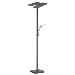 LED Stehlampe anthrazit farbig schwenkbar dimmbar Lesearm CCT Memory