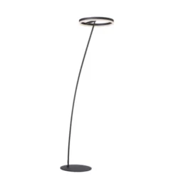 LED Stehlampe anthrazit farbig schwenkbar dimmbar Lichtring warmweiß Licht
