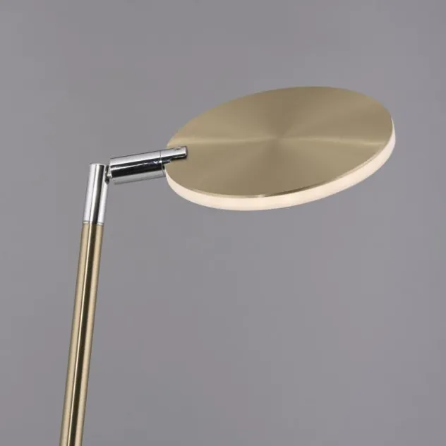 LED Stehleuchte AKKU Bente, Akkuleuchte, IP20, aufladbar, messingfarben