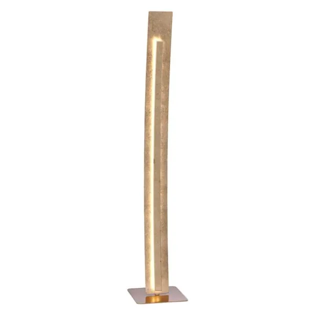 LED-Stehleuchte, Blattgoldoptik, warmweiße Lichtfarbe, blendfrei, modern