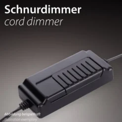 LED Stehleuchte gedreht chrom dimmbar über Schnurdimmer modern