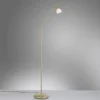 LED Stehleuchte messing matt Opalglas 3 Stufen Touchdimmer verstellbar
