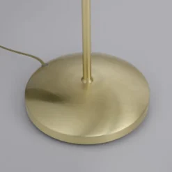 LED Stehleuchte messing matt Opalglas 3 Stufen Touchdimmer verstellbar