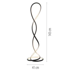LED Stehleuchte modernes Design, TWIST, schwarz,