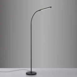 LED Stehleuchte schwarz dimmbar 3 Stufen CCT Touchdimmer Spots drehbar