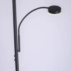 LED Stehleuchte, schwarz, dimmbar, Lesearm zuschaltbar,