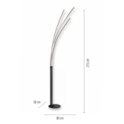LED-Stehleuchte, schwarz, 3-Flammig, 18 Watt, 2200 Lumen