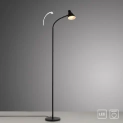 LED Stehleuchte schwarz mit Schalter flexible verstellbar Arbeitsplatzleuchte