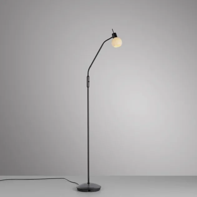 LED Stehleuchte schwarz Schalter flexibel verstellbar Wohnzimmer