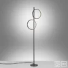 LED Stehleuchte schwarz schlichtes Design Fußschalter warmweiß