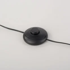 LED Stehleuchte schwarz schlichtes Design Fußschalter warmweiß
