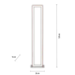 LED Stehleuchte silber farbig Fußschalter dimmbar Sidelight RGB Rainbow