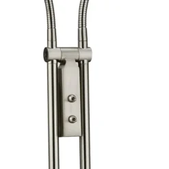 LED-Stehleuchte, stahl, 2 verstellbare Leuchtköpfe, warmweiß, blendfrei
