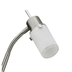 LED-Stehleuchte, stahl, 2 verstellbare Leuchtköpfe, warmweiß, blendfrei