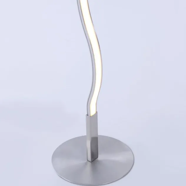LED-Stehleuchte, stahl, Wellenform, warmweiße Lichtfarbe, energiesparend