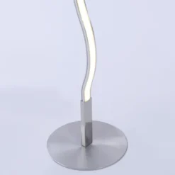 LED-Stehleuchte, stahl, Wellenform, warmweiße Lichtfarbe, energiesparend
