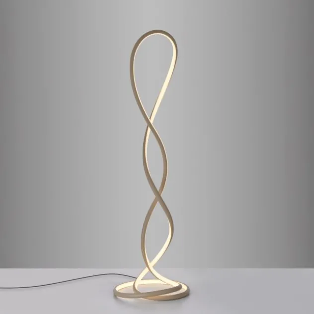 LED Stehleuchte TWIST modernes Design, sandfarben