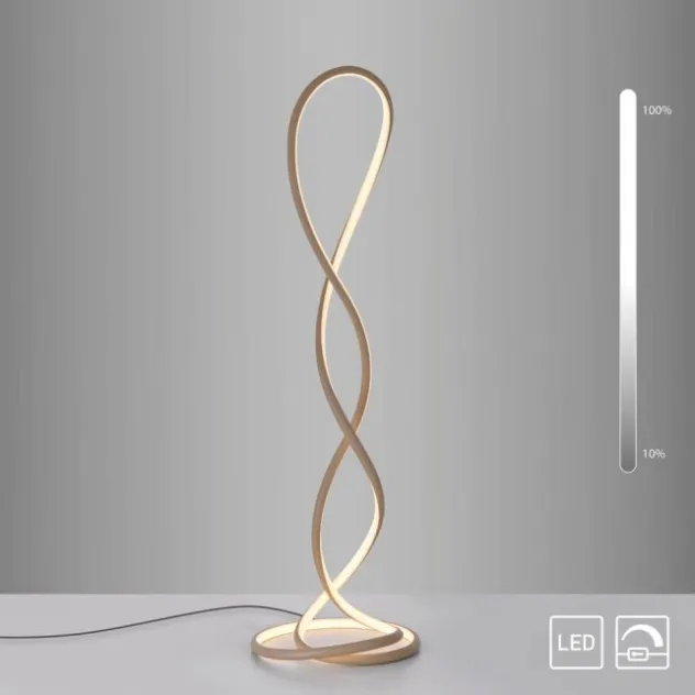LED Stehleuchte TWIST modernes Design, sandfarben