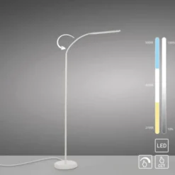 LED Stehleuchte weiß dimmbar 3 Stufen CCT Touchdimmer Spots drehbar