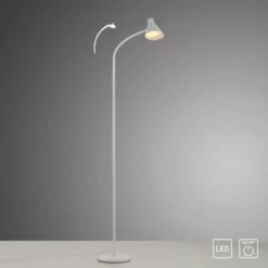 LED Stehleuchte weiß mit Schalter flexible verstellbar Arbeitsplatzleuchte