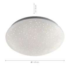 LED-Sternenhimmel, Deckenleuchte, Ø 25cm, dimmbar, RGB+W Farbwechsel