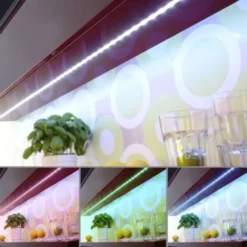LED-Stripes, 3m, Fernbedienung, RGB Farbwechsel, inkl. Schnurschalter