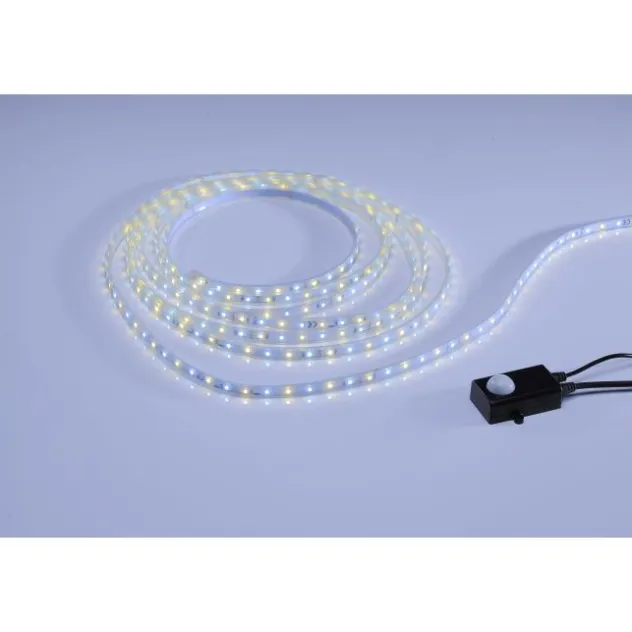 LED-Stripes, 5m lang, transparent, IP44, CCT, dimmbar