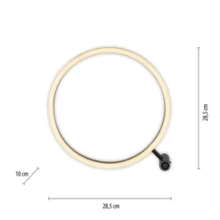 LED Tischlampe anthrazit rund Ø30cm Touchdimmer Switchmo warmweiß Licht