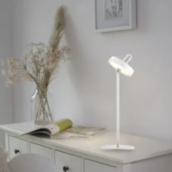 LED Tischlampe weiß Akku Touchdimmer spritzwassergeschützt USB