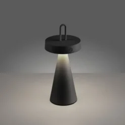 LED Tischleuchte Akku schwarz dimmbar per Touch IP44 Innen-Außen