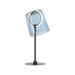 LED Tischleuchte blau dimmbar per Schnurdimmer Beistelllampe