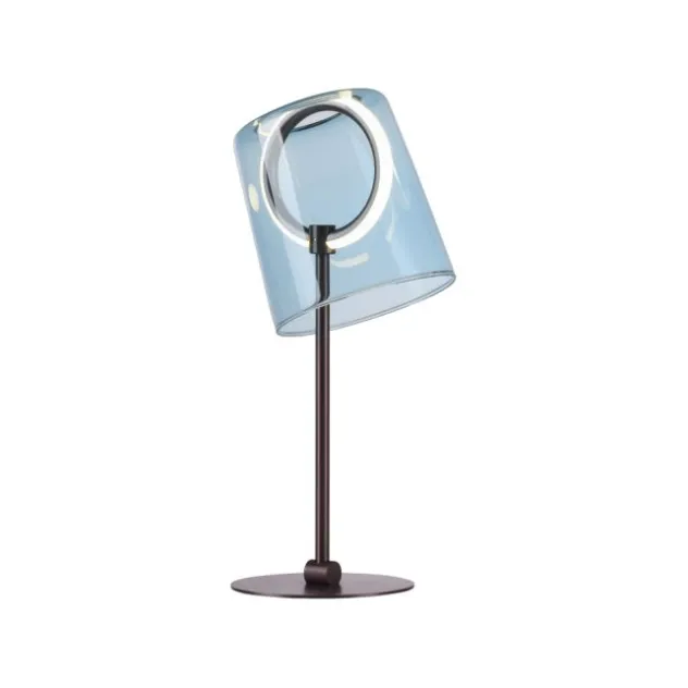 LED Tischleuchte blau dimmbar per Schnurdimmer Beistelllampe