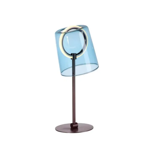 LED Tischleuchte blau dimmbar per Schnurdimmer Beistelllampe