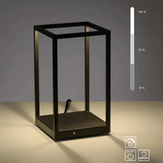 LED Tischleuchte CONNI schwarz, warmweiß, dimmbar, Innenleuchte