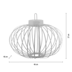 LED Tischleuchte D=46cm weiß Akkulampe USB IP44 dimmbar per Touch