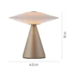 LED Tischleuchte ELIPSA, bronce, Tronic Dimmer, Memoryfunktion