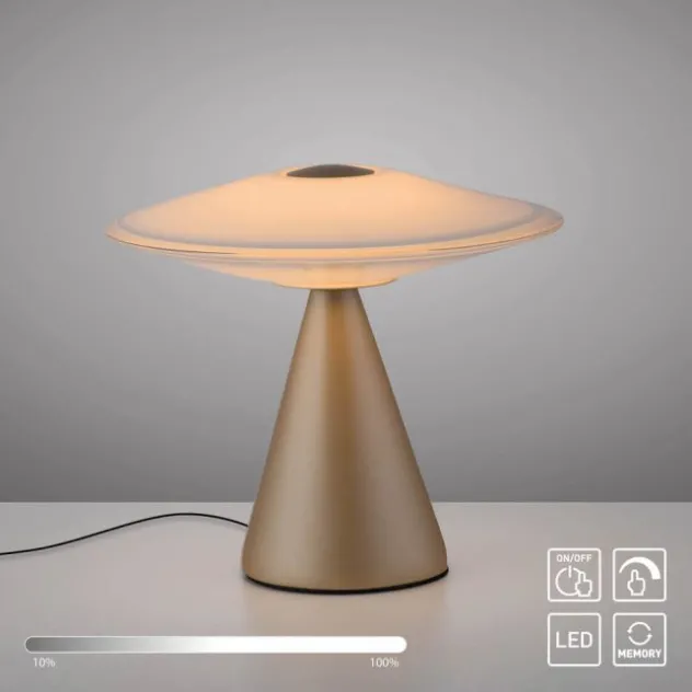 LED Tischleuchte ELIPSA, bronce, Tronic Dimmer, Memoryfunktion