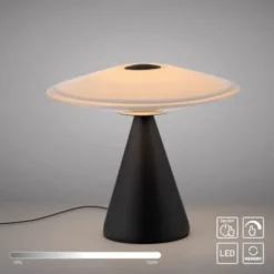 LED Tischleuchte ELIPSA, schwarz, Touchdimmer, Memoryfunktion