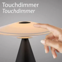 LED Tischleuchte ELIPSA, schwarz, Touchdimmer, Memoryfunktion