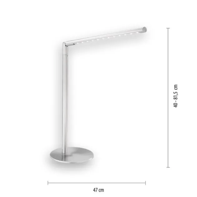 LED-Tischleuchte, höhenverstellbar, dimmbar über Tastendimmer