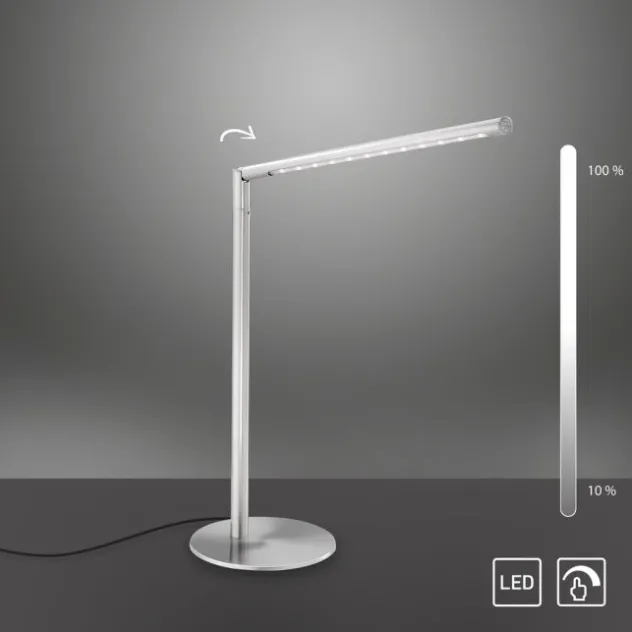 LED-Tischleuchte, höhenverstellbar, dimmbar über Tastendimmer