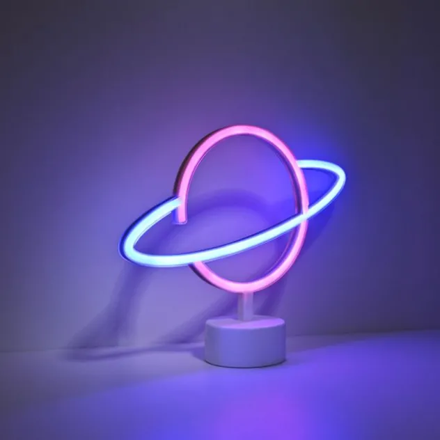 LED Tischleuchte mehrfarbig Motiv Batterie mit Schalter Dekorationslampe