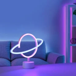 LED Tischleuchte mehrfarbig Motiv Batterie mit Schalter Dekorationslampe