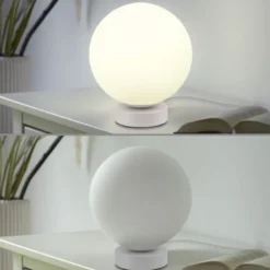 LED Tischleuchte rund weiß Smarthome dimmbar Fernbedienung App