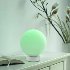 LED Tischleuchte rund weiß Smarthome dimmbar Fernbedienung App