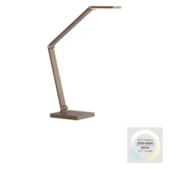 LED Tischleuchte SAMSKY, bronce, dimmbar, Touchdimmer, höhenverstellbar, Memoryfunktion