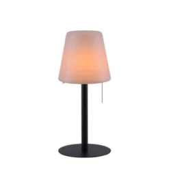 LED Tischleuchte, schwarz, dimmbar, modern, inkl. Zugschalter, kabellos